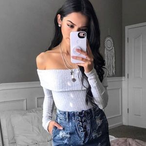 Forever 21 Off The Shoulder Cropped sweater